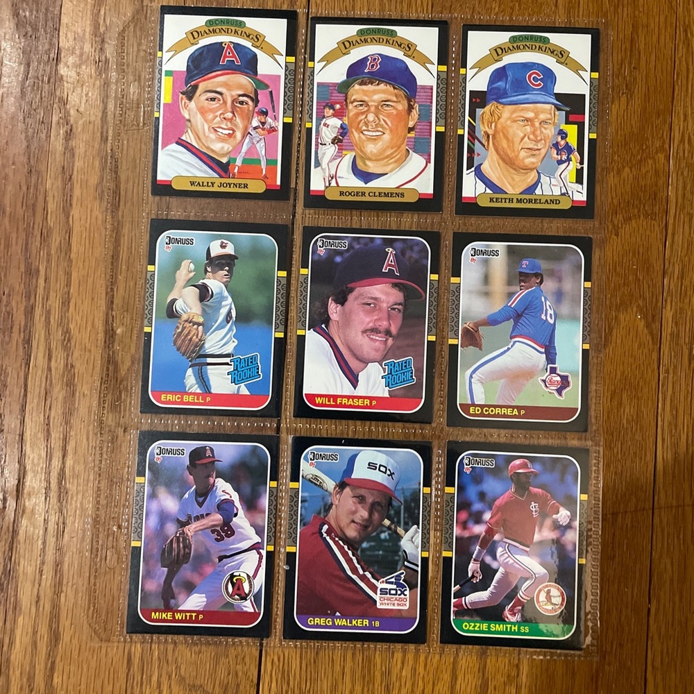 A collection of 63 Don Russ baseball cards randomly selected.